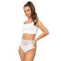 Full cotton high-waisted panties - 243 white - 3