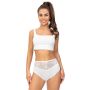 Full cotton high-waisted panties - 243 white - 2