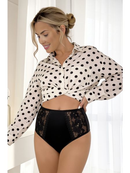 Women's high-waisted full figs - 239 black