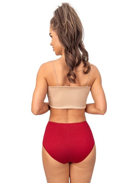 Full high-waisted comfort panties - 239 maroon - 3
