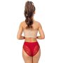 High-waisted lace panties - 235 maroon - 4