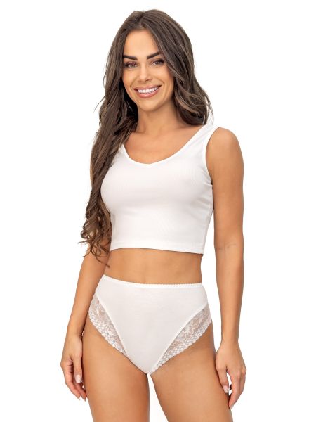 High-waisted lace panties - 235 ecru - 3