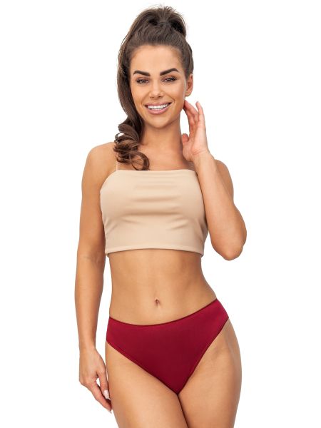 Women's panties with lace back - 233 burgundy - 3