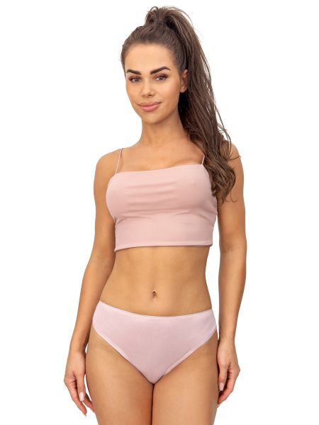 Medium bikini bottom with lace - 233 pink - 2