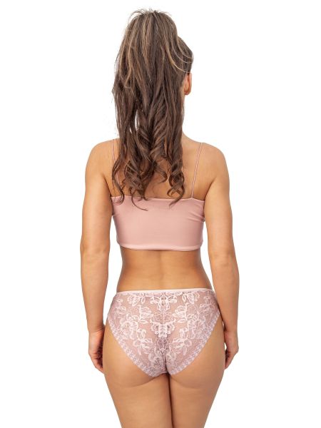 Medium bikini bottom with lace - 233 pink - 3
