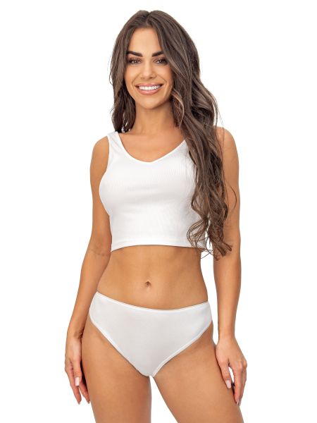 Comfortable women's panties with lace - 233 ecru