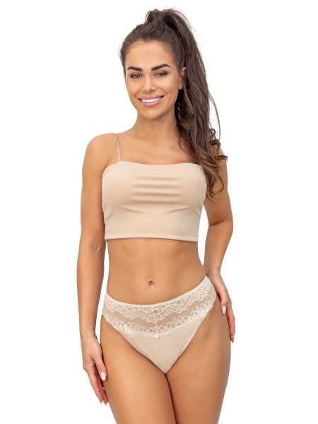 Beige lace comfortable thong - 230 beige - 2