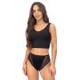 High-waisted panties with lace - 228 black - 4
