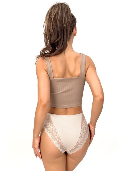 Beige high-waisted panties - 228 beige - 5