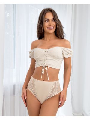Beige high-waisted panties - 228 beige