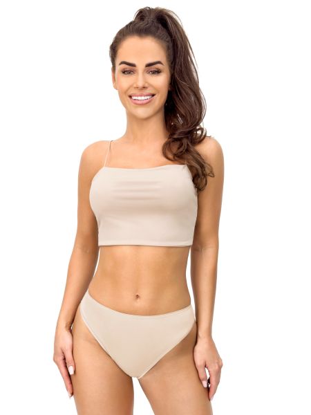 Beige women's panties with lace - 216 beige - 2