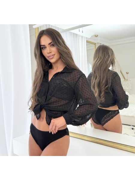 Black women's panties with lace - 216 black - 2