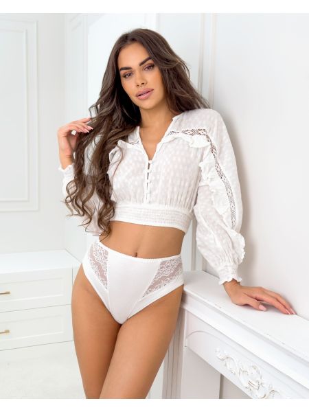 White high-waisted panties - 213 white
