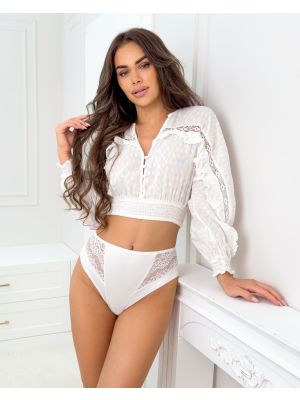 White high-waisted panties - 213 white
