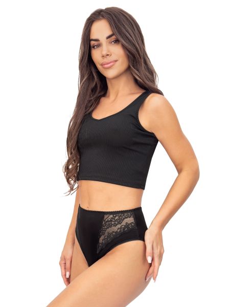Black high-waisted panties - 213 black - 2