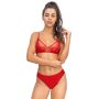 Lace soft bra - 118 red - 4
