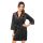 Black satin bathrobe with lace - Sabrina