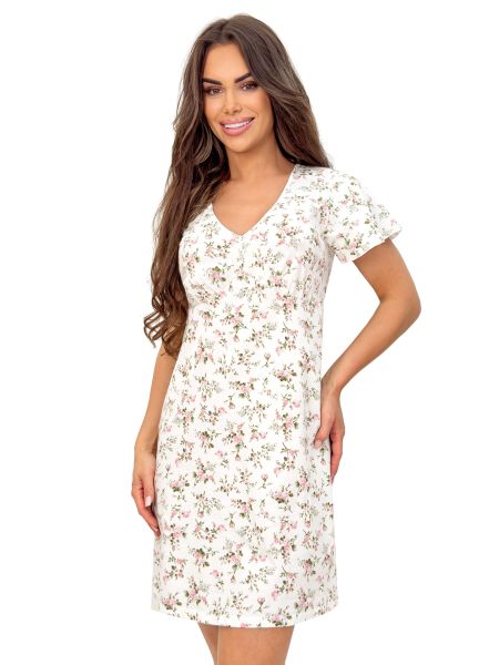 Cotton nightgown with flowers - Emilia - 2
