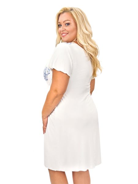 Ecru nightdress with lace - Angela plus size - 3