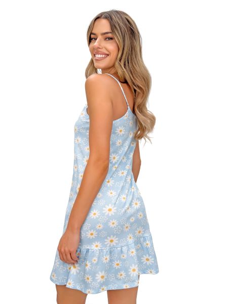 Blue cotton nightdress - Margaret - 3