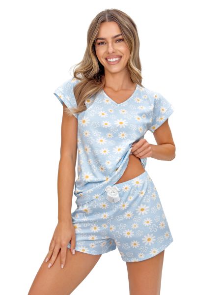 Cotton pajamas with flowers - Margaret short - 2