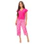 Fuchsia cotton pajamas - Zebra 3/4 - 3