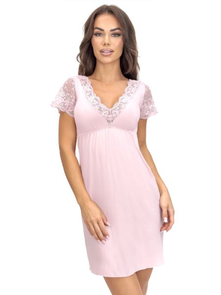 Lace nightdress - Sonia powder pink - 3