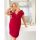 Elegant lace nightdress - Sonia plus size burgundy