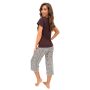 Women brown pajamas - Zoya 3/4 - 3