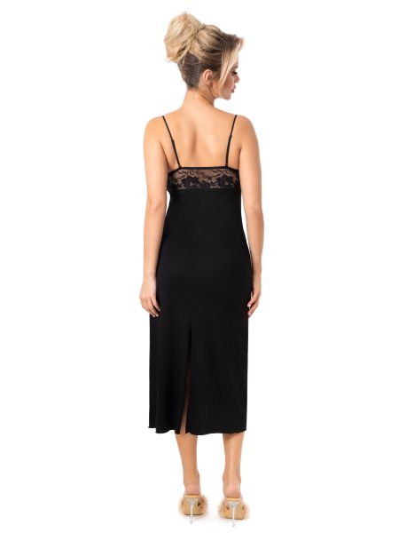 Elegant, long nightdress - Jasmine long black - 3
