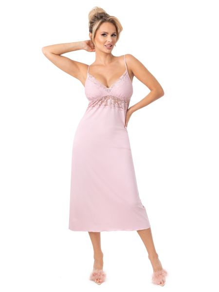 Long elegant nightdress - Jasmine long pink - 2