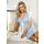 Light blue nightdress with lace - Linda Blue