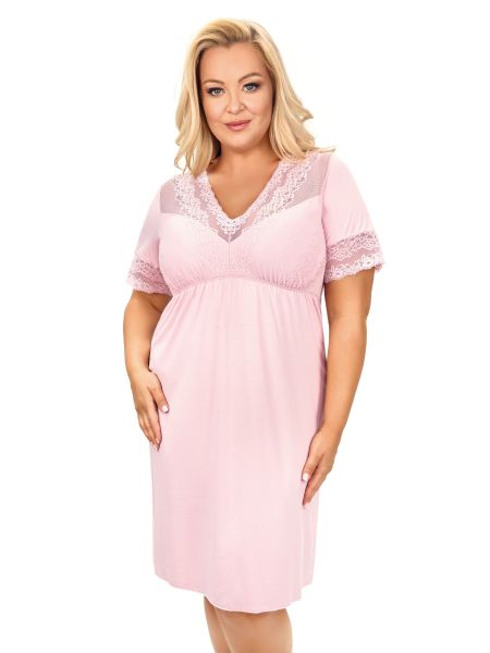Plus-size nightdress - Linda plus size powder pink - 2