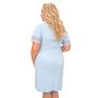 Elegant blue nightdress - Linda Plus Size Blue - 4