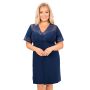 Elegant navy blue nightdress - Linda plus size dark blue - 3