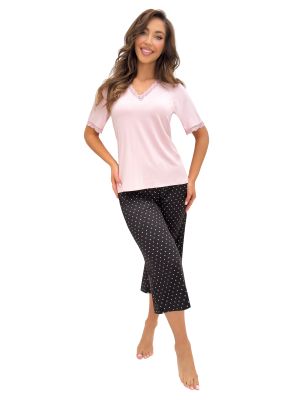 Women`s polka-dot viscose pajamas - Pati 3/4