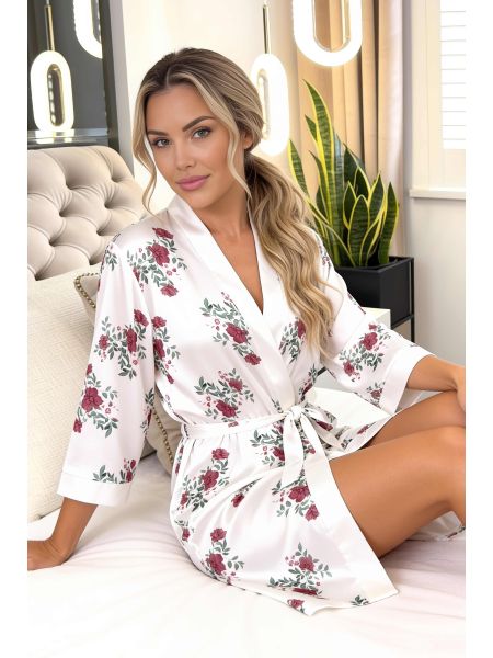 Women`s Satin Dressing-Gown - Julia