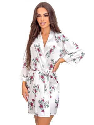 Women`s Satin Dressing-Gown - Julia