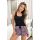 Cotton pajamas with wide straps - Molly black top