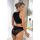 Women's black cotton briefs with lace - 264