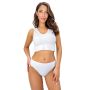 White cotton lace Brazilian briefs - 270 - 5
