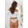 White cotton lace Brazilian briefs - 270