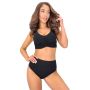 Black high-waisted cotton panties with lace - 273 - 4