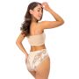 Beige high-waisted cotton panties with lace - 273 - 5