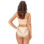 Beige high-waisted cotton panties with lace - 273 - 4