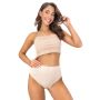 Beige high-waisted cotton panties with lace - 273 - 6