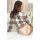 Beige high-waisted cotton panties with lace - 273