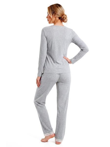 Elegant long-sleeved pajamas - Megi Long - 3