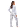 Checkered Cotton Pajamas - Dani long gray - 5