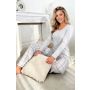 Checkered Cotton Pajamas - Dani long gray - 3